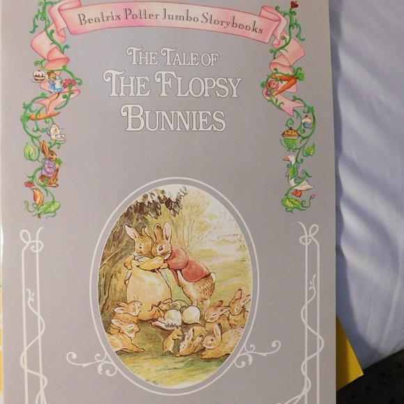 BEATRIX POTTER JUMBO STORY BOOKS BENJAMIN BUNNY TIMMY TIPTOES THE FLOPSY BUNNIES - Picture 5 of 10